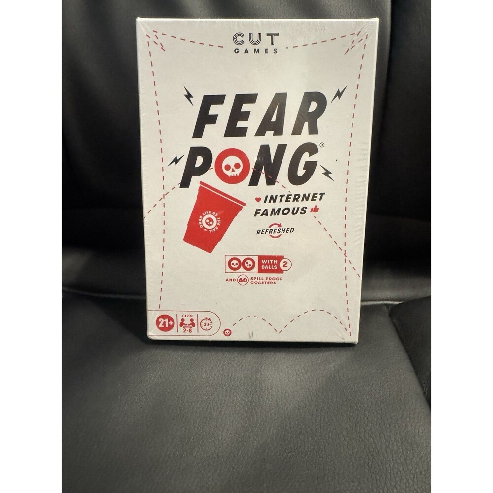 CUT Games Hasbro Games Fear Pong Drinking Game Internet Famous 215 Dares 21+